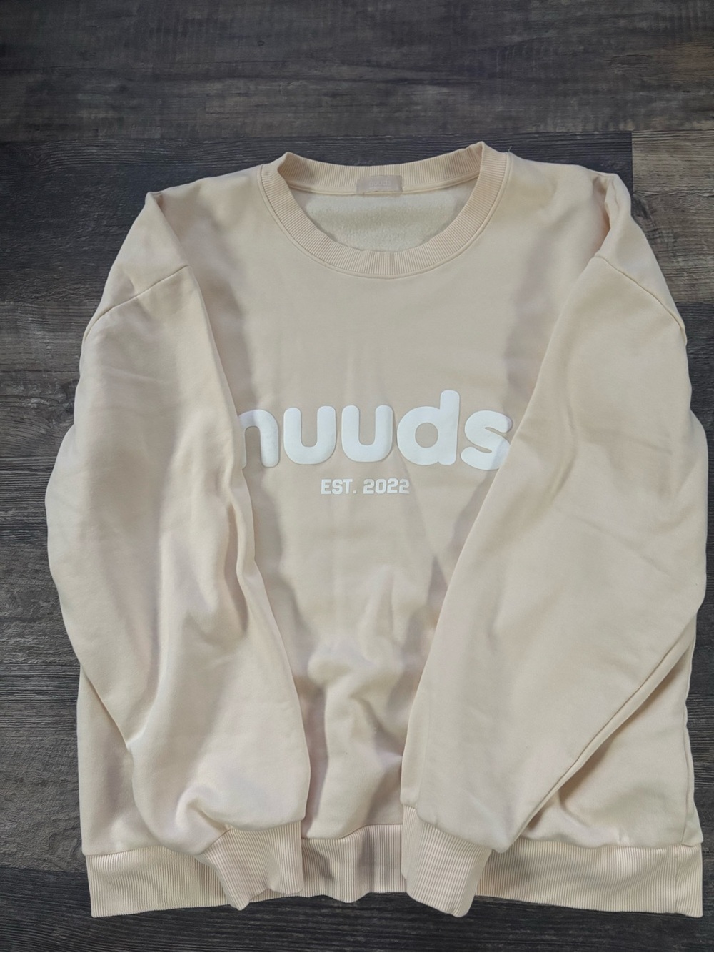 Nuuds Cream Crewneck Sweatshirt Large